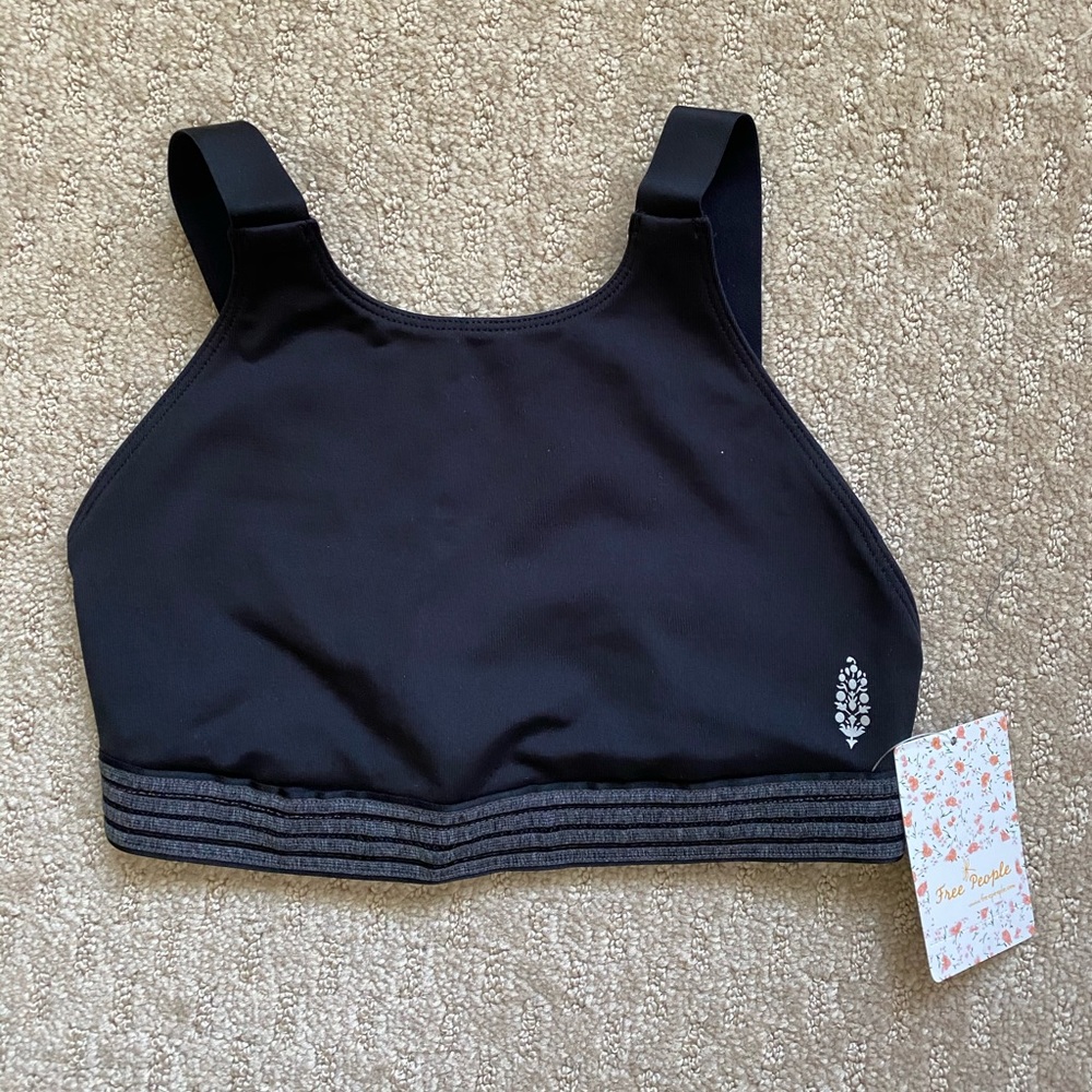 New W/ Tags Free People Black Sports Bra (XS)